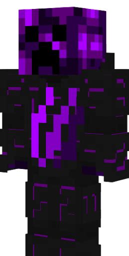 An Image Of A Minecraft Character With Purple Skin And Black Hair