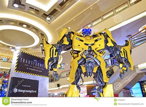Giant Model Of Bumblebee From Transformers Editorial Stock Image