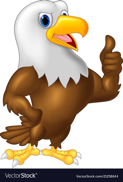 Strong And Powerful Eagle Giving Thumb Up Vector Image