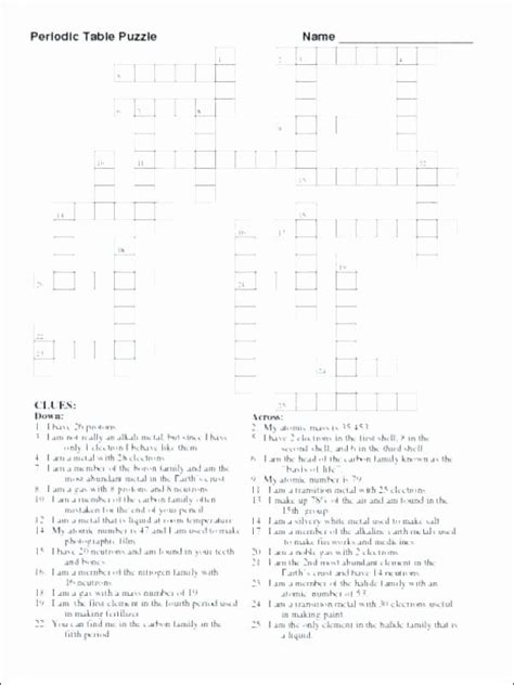 ️the Periodic Puzzle Worksheet Answers Free Download