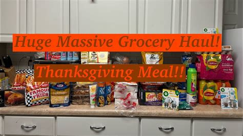 Huge Massive Thanksgiving Grocery Haul! Last Minute Shopping! - YouTube