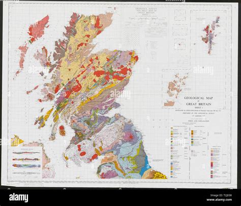 Geological Map Of Great Britain Sheet 1 North Scotland 1971 Old
