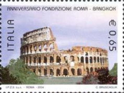 Stamp Colosseum Rome Italy Foundation Of Rome And Bangkok Mi IT Sn IT B Yt IT