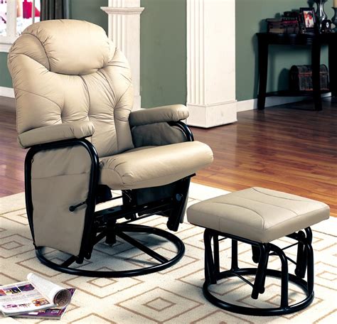 Swivel seat with ottoman is versatile and cell, which explains why they are often favorite furnishings additions not solely in office buildings however in addition to kitchens, research, and dwelling areas. Recliners with Ottomans Deluxe Swivel Glider with Matching ...