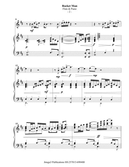Licensed to virtual sheet music® by hal leonard® publishing company. Elton John Rocket Man For Flute Piano Music Sheet Download - TopMusicSheet.com