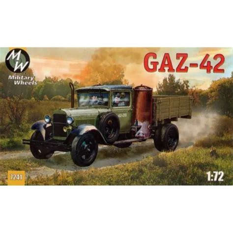 Military Wheels 7241 Soviet Truck Gaz 42 Plastic Model Kit 172 Scale