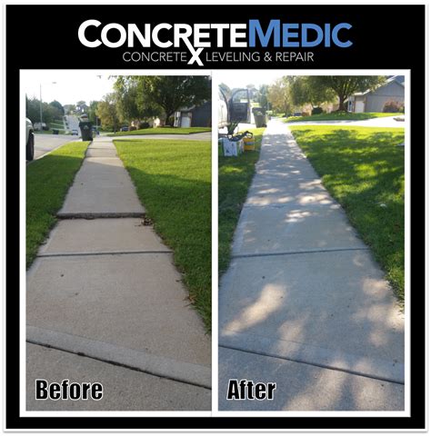 How to lift a sidewalk diy using canned foam.slab jacking Concrete Sidewalk Trip Hazard Repaired in Omaha | Sidewalk ...