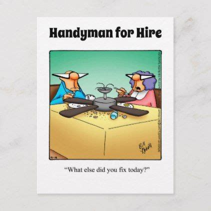 Add a little humor to everyone's day with this fixologist handyman. Funny Handyman Business Announcement Postcard | Zazzle.com ...