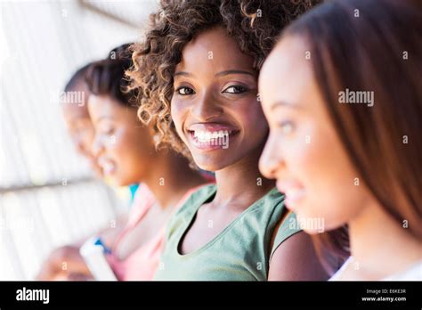 Group Of Happy African University Students Closeup Stock Photo Alamy