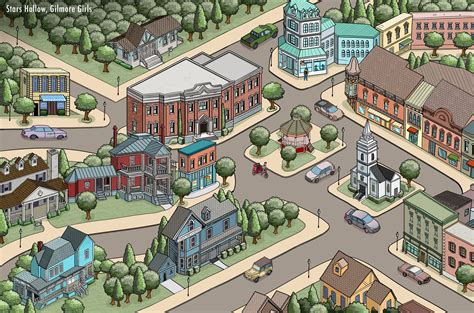 Map Of Stars Hollow From Gilmore Girls Made By Uivyplant Gilmore