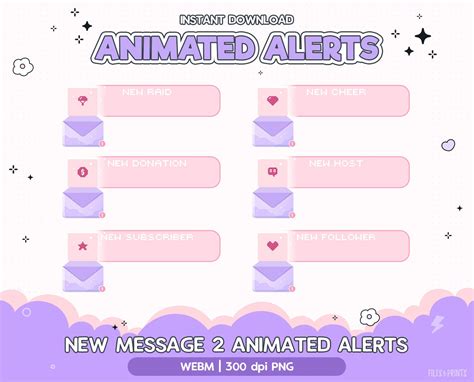 Twitch Animated Alert New Message 2 Pixel Stream Alerts Etsy