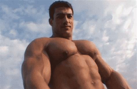 Massive Muscle Man Pec Bounce Telegraph