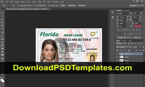 Florida Driver License Psd Fl New Updated Template In Florida Id Card