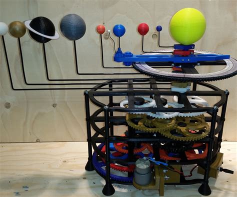 8 Planet Motorized Orrery 3d Printed 16 Steps With Pictures