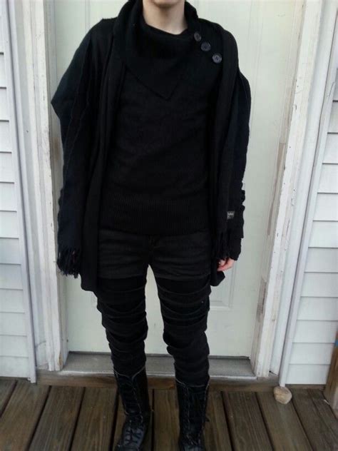 goth non binary witch who likes outfits androgynous fashion casual emo outfits enby fashion