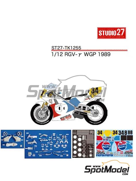 Studio27 TK1255: Transkit 1/12 scale - Suzuki RGV-Gamma XR-79 sponsored