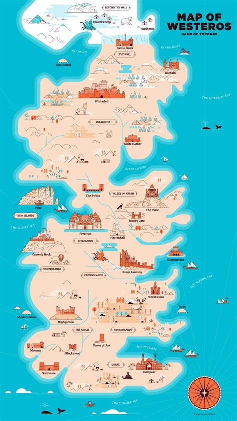 Game Of Thrones Map Illustration On Behance Game Of Thrones Map