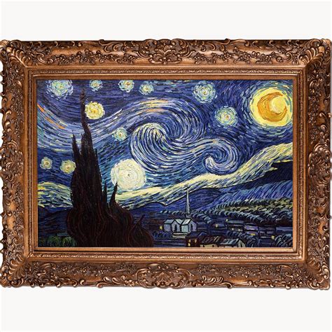 Starry Night By Vincent Van Gogh Framed Hand Painted Oil On Canvas