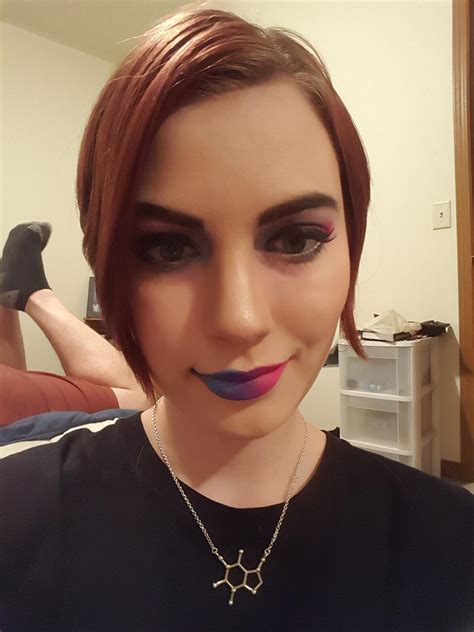 Practicing My Bi Pride Makeup R Bisexual