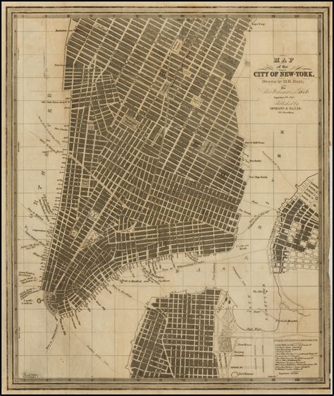 Map Of The City Of New York Drawn By D H Burr For New York As It Is