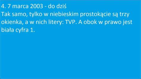 W jedynce widzowie mogą oglądać transmisje z festiwalu eurowizji oraz festiwalu polskiej piosenki w opolu. Historia loga TVP 1. - YouTube