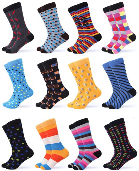 gallery seven mens dress socks funky colorful socks for men 12 pack swish collection 12