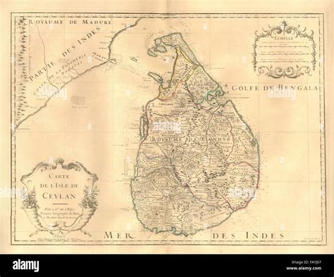Carte De Lisle De Ceylan Ceylonsri Lanka Kingdoms De Lisle