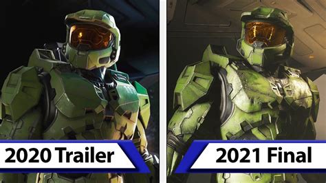 Halo Infinite 2020 Gameplay Vs 2021 Final Build Graphics Comparison