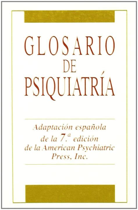 Glosario De Psiquiatría 2ª Ed Lyceum
