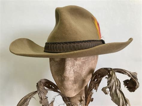 Vintage Stetson 4 X Beaver Wool Felt Cowboy Hat Small Sz 55 Etsy España