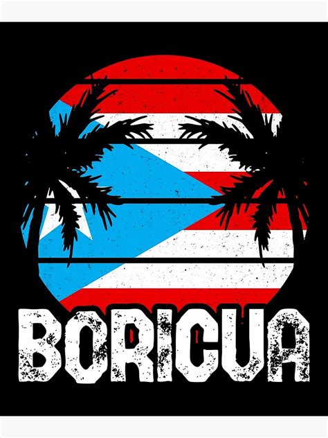 Puerto Rico Flag Proud Boricua Art Print By Inkedtee Redbubble