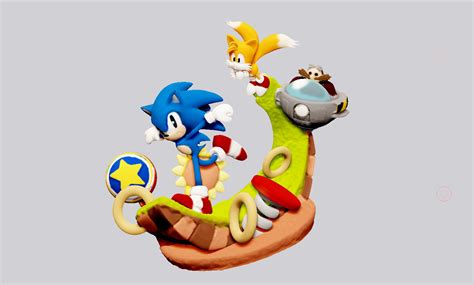 Sonic The Hedgehog Tails Statue For 3d Print 3d Model 3d Printable