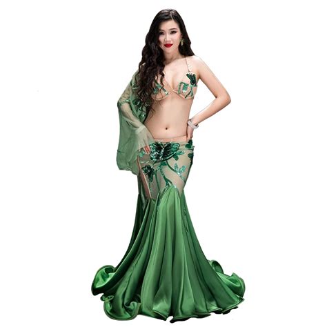 Belly Dancing Women Spandex And Silk Satin Belly Dance Costume Set Girls Belly Dance In Belly