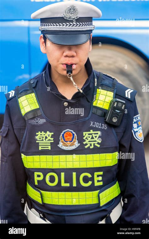 Police Officer Xian Shaanxi Province China Stock Photo Alamy
