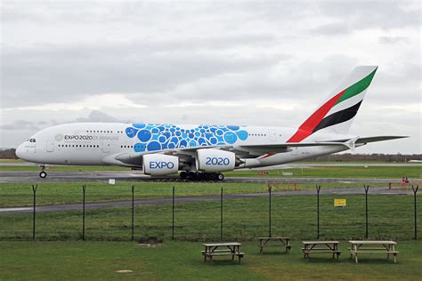 A6 Eot 3 Airbus A380 861 Emirates Airline Blue Expo 2020 Dubai Man