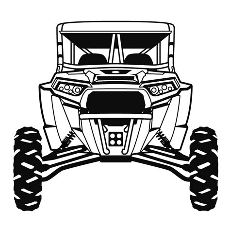 Polaris Ranger Utv Drawings Sketch Coloring Page