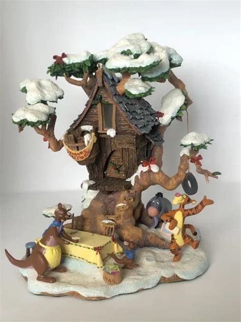 DANBURY MINT TIGGERS Christmas Party Disney Tree House Display Pooh