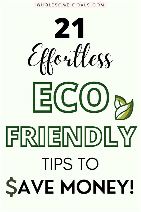 21 Effortless Eco Friendly Tips To Save Money Part 2 Wholesome Goals