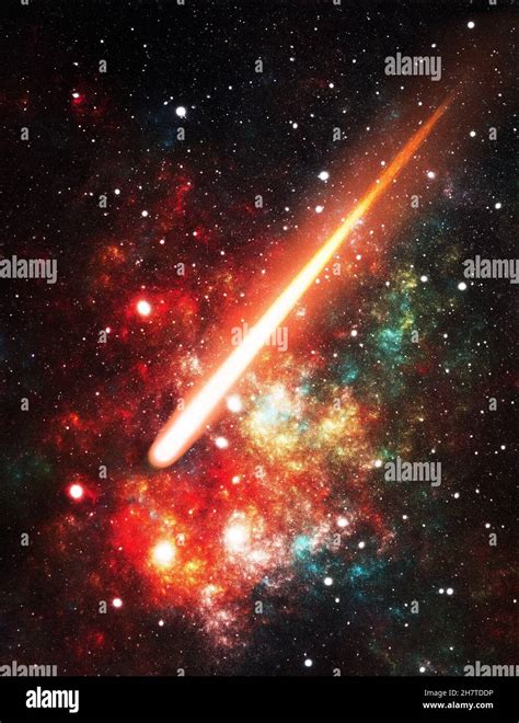 Comet In Deep Space Stock Photo Alamy