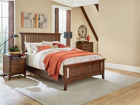From formal to casual, black furniture enriches a room. OSP Home Furnishings Modern Mission Queen Bedroom Set with ...