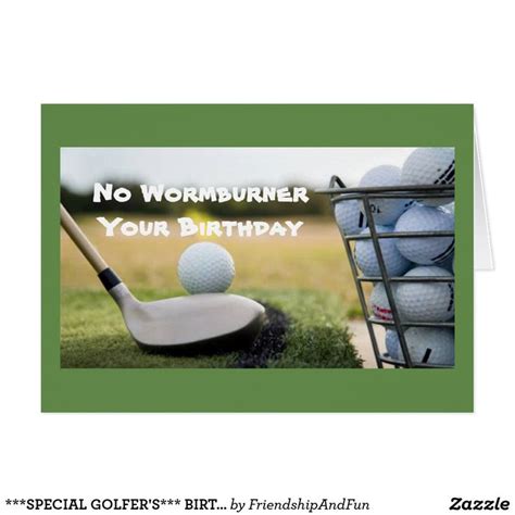 Special Golfers Birthday Card Golfers Birthday Birthday Cards