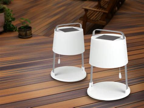 Solar Powered Led Table Lamp Light Indoor Outdoor Garden Modern Design