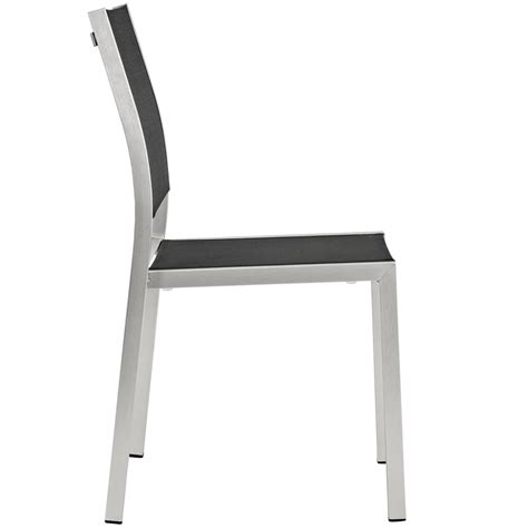 Giantex aluminum arm dining chairs set of 2, durable cast solid construction, outdoor patio bistro chair w/hollow design of back, for garden backyard poolside living room. Outdoor Bar Furniture - Modena Black Metal Bistro Chairs