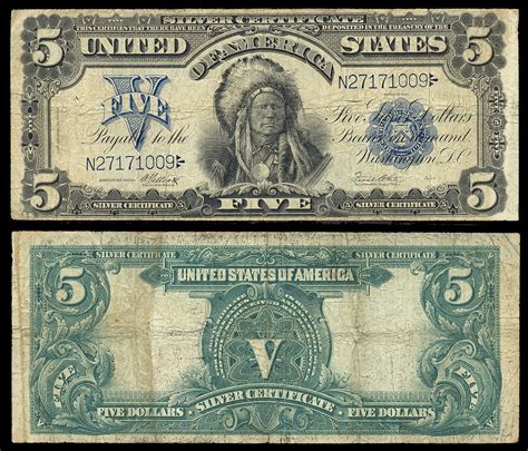 American Currency 271904 Usa Silvercertificate 5 Dollars P340