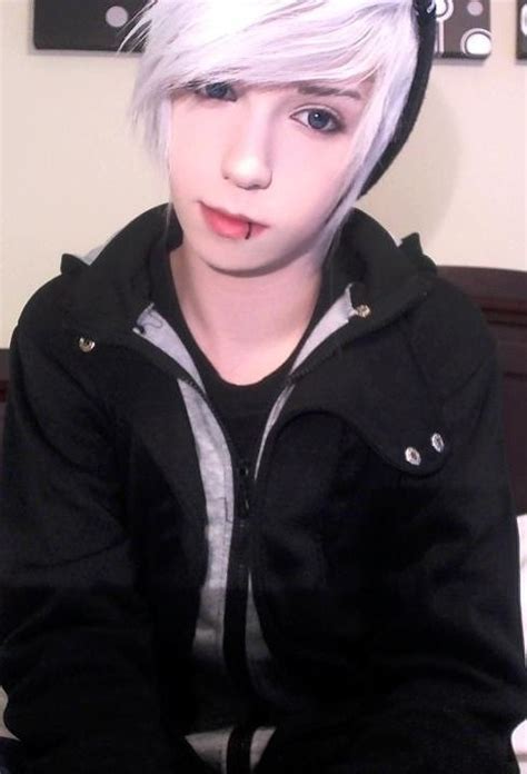 Want to discover art related to whitehair? white hair | Emo guys, Emo hair, Emo scene hair