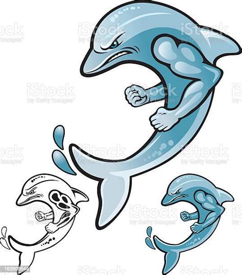 Aggressive Dolphin Mascot Stock Illustration Download Image Now
