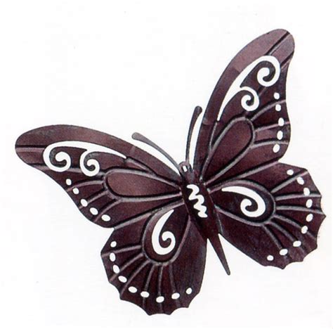 Vintage Bronzed Metal Butterfly Wall Sculpture By Garden Selections