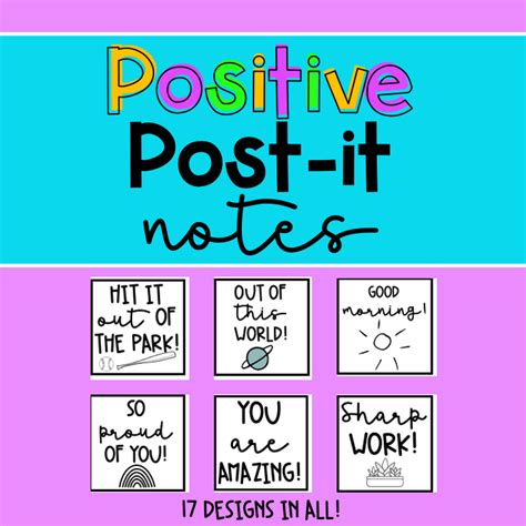 Positive Post It Notes Post It Notes Encouragement Notes Positivity