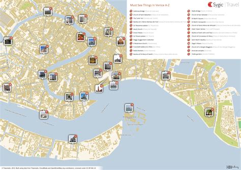 Venice Printable Tourist Map Sygic Travel Printable Map Of The United