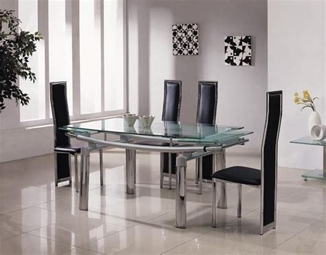 Bring hospitality and industrial chic style into the dining room with this. 20 Ideas of Extendable Glass Dining Tables and 6 Chairs ...